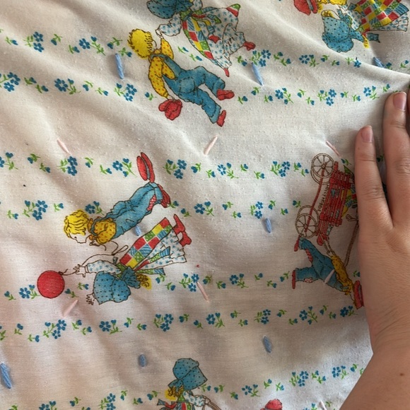 Colorful Patchwork Quilt vintage handmade - Picture 4 of 4